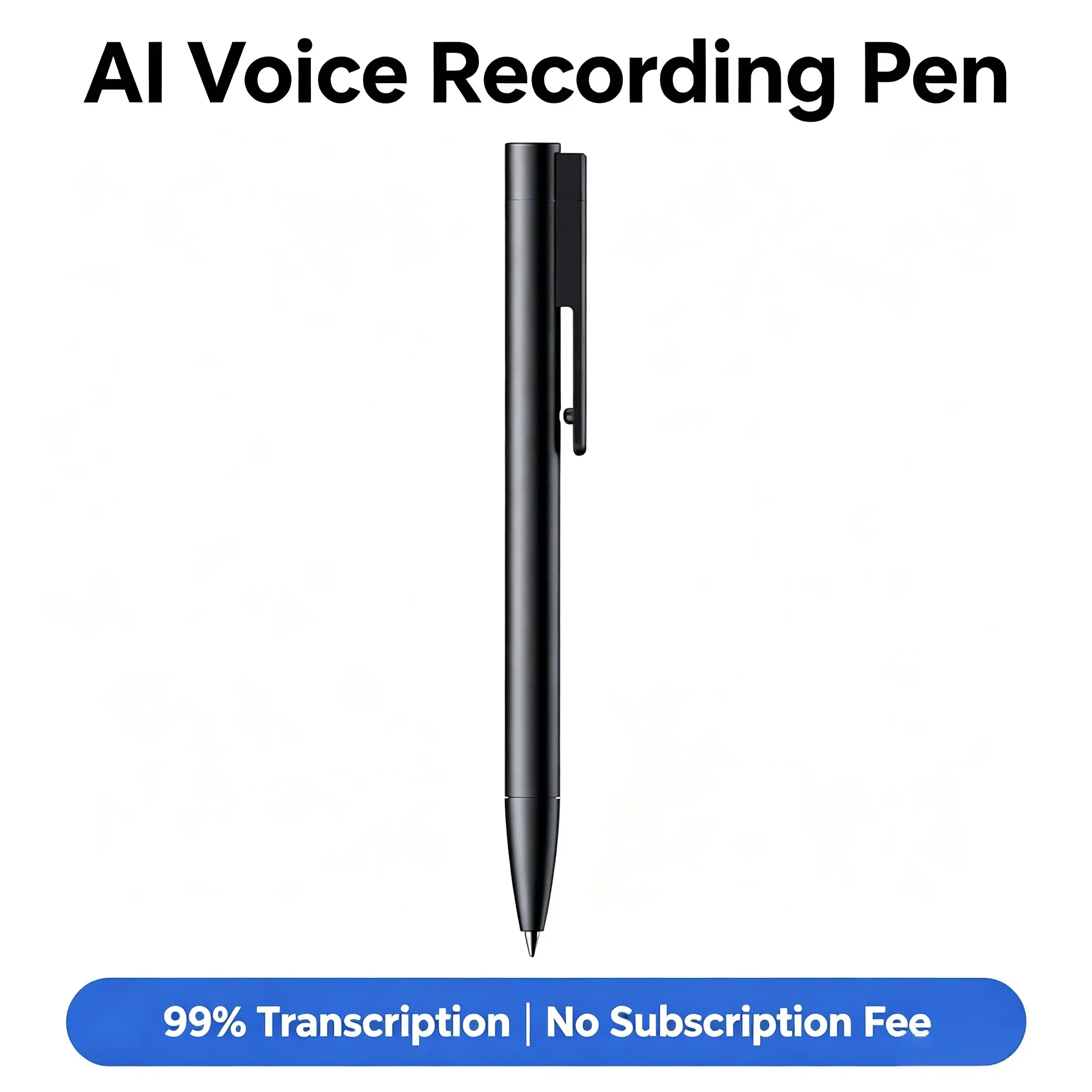 AI Voice Recorder Pen with App Control, 64GB Note Sound Recorder with Transcribe, Mind Mapping & AI Summary, Supports 103 Languages, Audio Activated Recorder for Lectures, Meetings, Calls