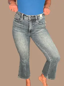 Judy Blue High-Rise Tummy Control Cropped Flare Jeans
