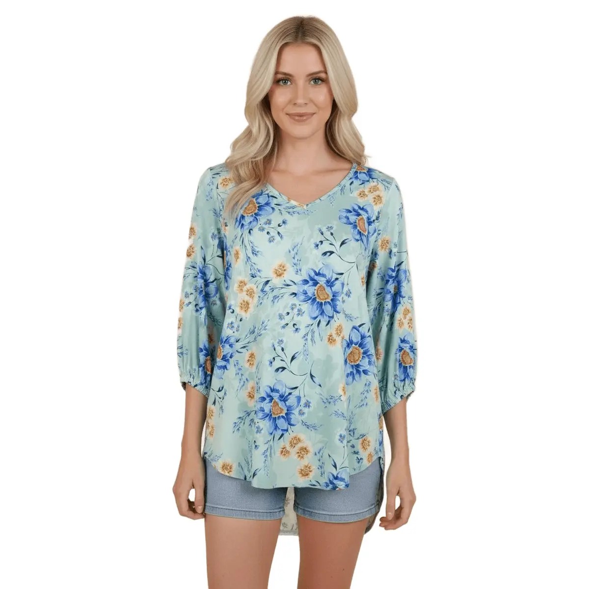 Heimish - Plus/Reg - V Neck Floral Top