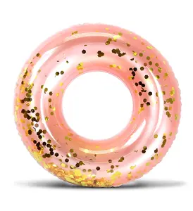 Pool Float - ROSE GOLD TUBE - GOLD HEXAGON GLITTER Pool Float - ROSE GOLD TUBE - GOLD HEXAGON GLITTER
