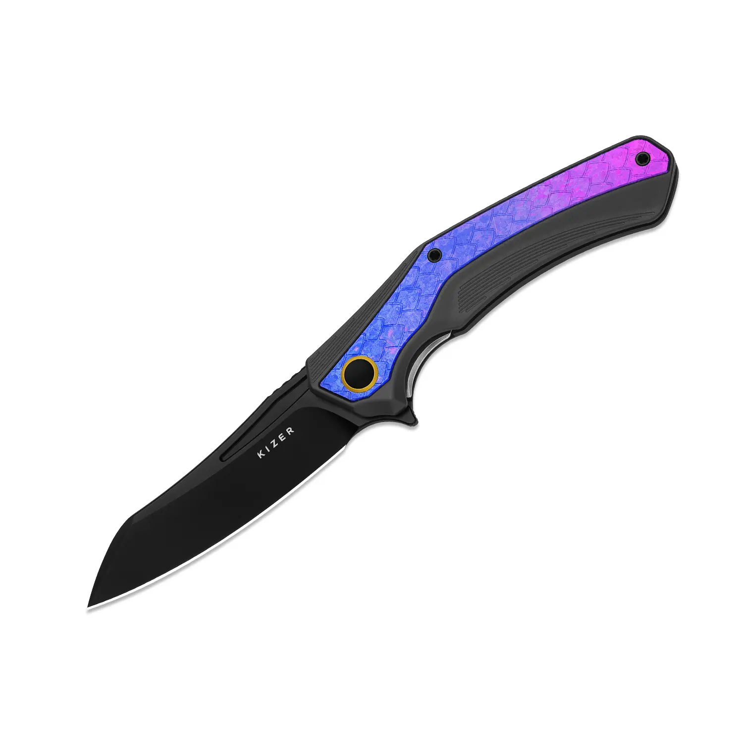 Kizer DRACA S45VN Aluminum & Crystallized Titanium Ki4751A2, GID Version Ki4751A1