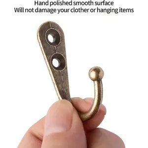 60 sets of retro hooks, heavy-duty single-row wall hooks with screws, mini kitchen and clothing racks, suitable for modern home decoration, easy to install, rust-proof design