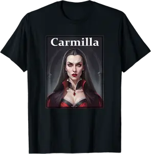 Carmilla - Gothic Vampiress Novel T-Shirt - Nafeesaami Shop 56B0DDWFXBY4
