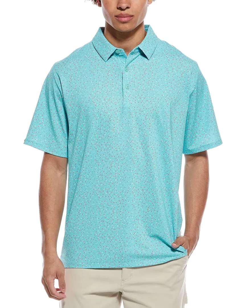 Callaway Micro Floral Print Polo Shirt