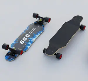 Mini Cruiser Longboard 31 Inch Small Size Wide Wheel Skateboard Beginner Stable Easy-to-Control with Flame Pattern for Park & Street Riding 7 Layers Maple Wood Deck 5 Inch Trucks 95A PU Wheels ABEC-7 Bearings