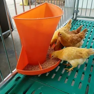 Heavy-Duty Poultry Farming Wall-Mounted Feeding Trough, 4-Position Chicken & Duck Dry Food Feeder Dispenser, Screw-Fixing Space-Saving Design