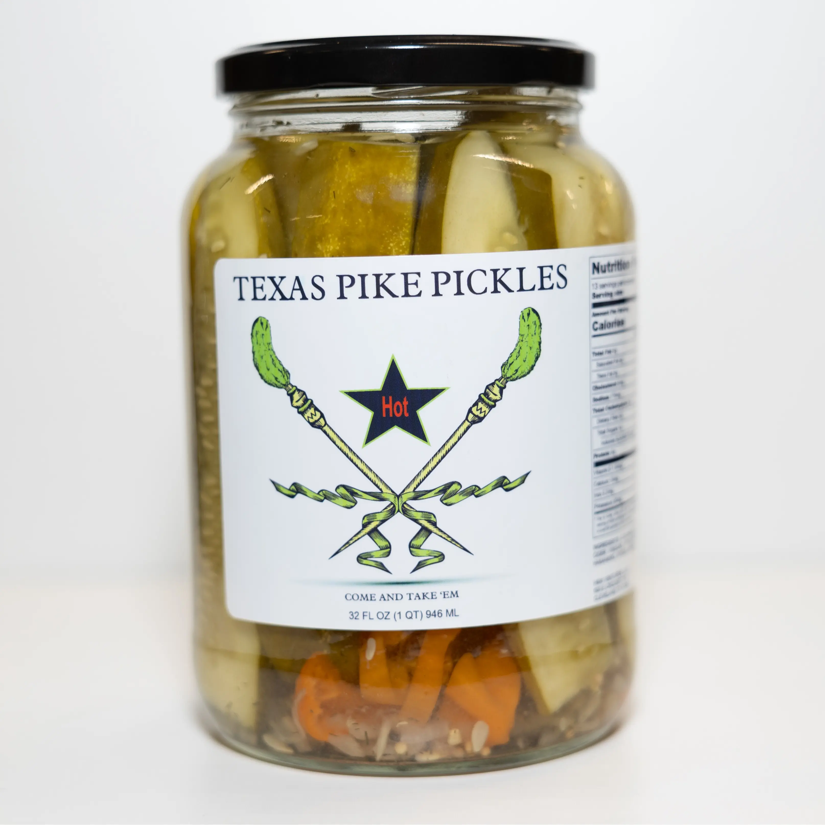 Texas Pike Pickles Hot Dill Spears (1) 32oz