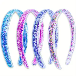 PCS Glitter Sparkly Headbands for Women Hard Headbands with Teeth & Shiny Confetti Cute Rainbow Pink Purple Blue Colors Sparkly Multicolored Hair Accessories for Daily Wear Festive Occasions
