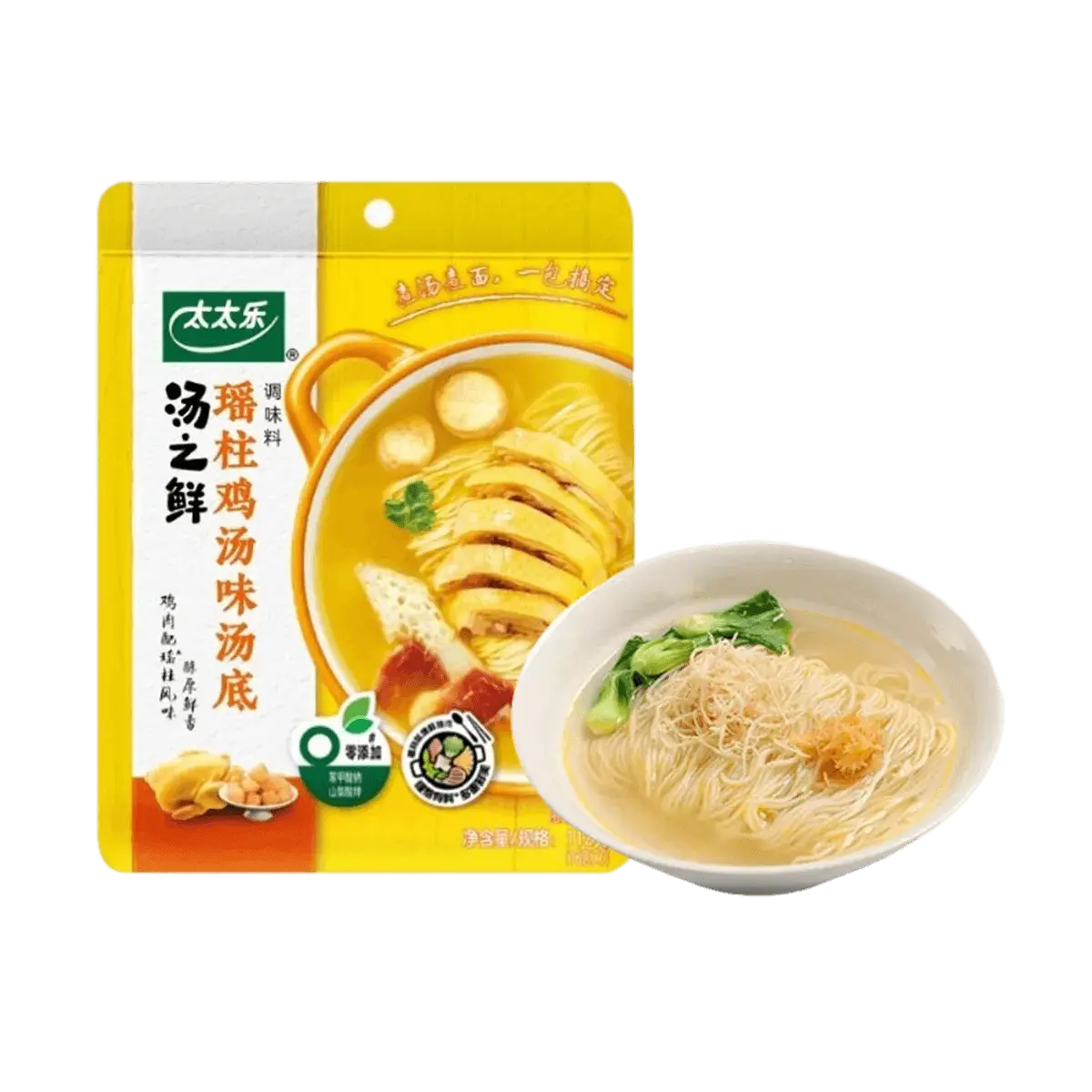 TOTOLE Scallop Chicken Broth Hot Pot Base - Non-Spicy Flavor, 112g (4oz) - Rich Umami Soup Base for Nabe, Stews, and Cooking