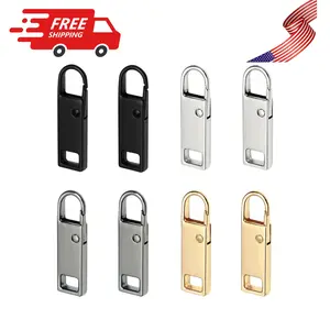 Zipper Pull Replacement (Upgraded), 8 Pcs Detachable Zipper Pull Tabs (4 Color Black, Silver, Gold, Brilliant Black)