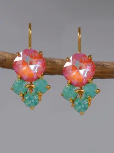 Vintage Boho Style Rhinestone Decorated Flower Design Dangle Earrings, Fashion Jewelry for Party, Daily Clothing Decor, Trendy Fashionable Accessories, Trendy All-match & Exquisite Jewelry for Birthday Gift