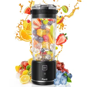 Portable Juicer Blender (for Juicing, Smoothie, Milkshake & Fruit Blending) + Protein Shaker Cup – Ideal for Fitness, Sports & Outdoor Scenarios – Quiet Operation, Rechargeable Battery (Wireless Use), Jar with Lid (Safety Lock & Handle), Dual Modes zhen