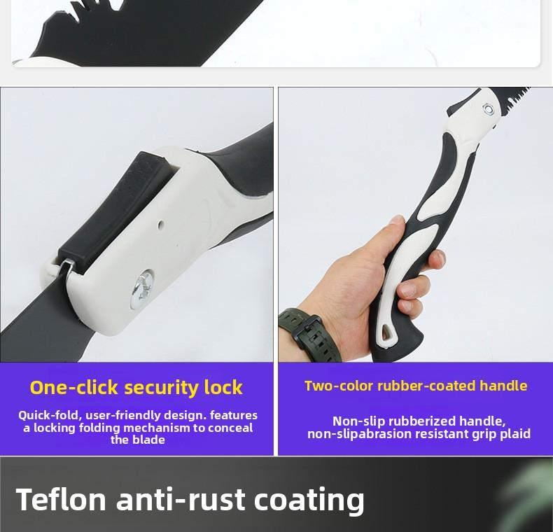 Hand Saw for Tree, 300mm Folding Saw, High-Manganese Steel Teeth for Smooth and Precise Cuts, Portable Camping Saw for Camping, Gardening & Carpentry