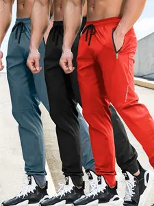 Men's Letter Print Drawstring Waist Pants, Casual Comfy Pocket Trousers for Daily Wear, Men's Athleisure Style Bottoms for All Seasons, Breathable Sporty Bottoms, Menswear, Sportswear