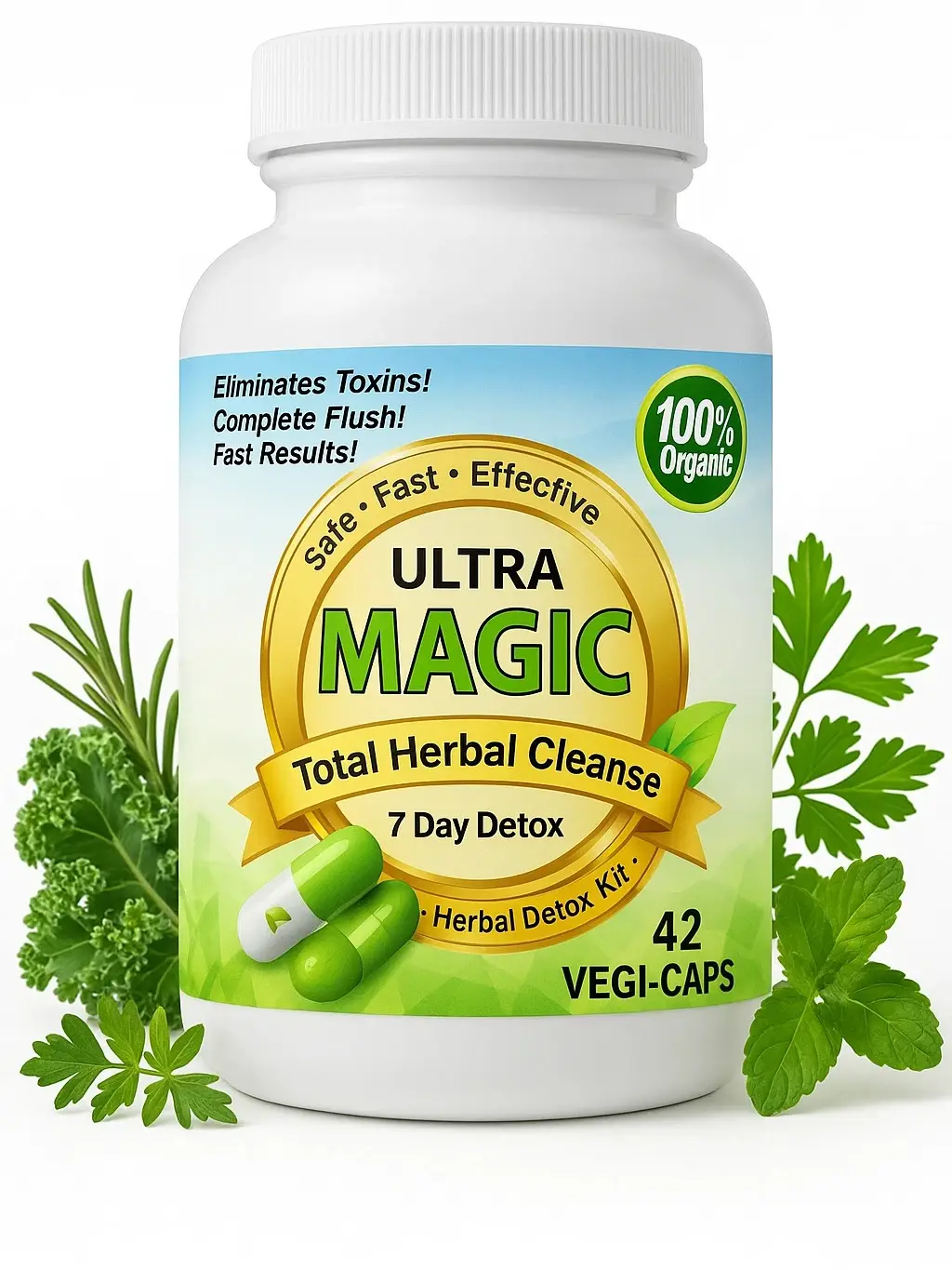Ultra Magic Detox 7-Day Cleanse - Full Body Herbal Detox System Flush