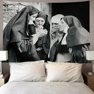 Tapestry  Nuns Pattern Tapestry, Retro Photo Hanging Blanket, Wall Hanging Decor for Home Living Room Bedroom Dormitory, Home Decor
