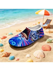 Cartoon Number 67 Six Seven Summer Children Outdoor Flat Shoes Water Shoes Barefoot Quick-Dry Aqua Yoga Socks Boys Girls Soft Diving Wading Shoes Beach Swimming Shoes