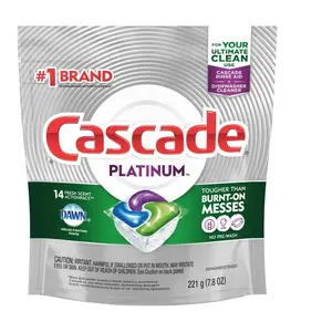 Procter & Gamble 250535 Cascade Original Platinum Fresh Scent Actionpacs - 14 Count