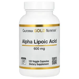 California Gold Nutrition Alpha Lipoic Acid, 600 mg, 120 Veggie Capsules