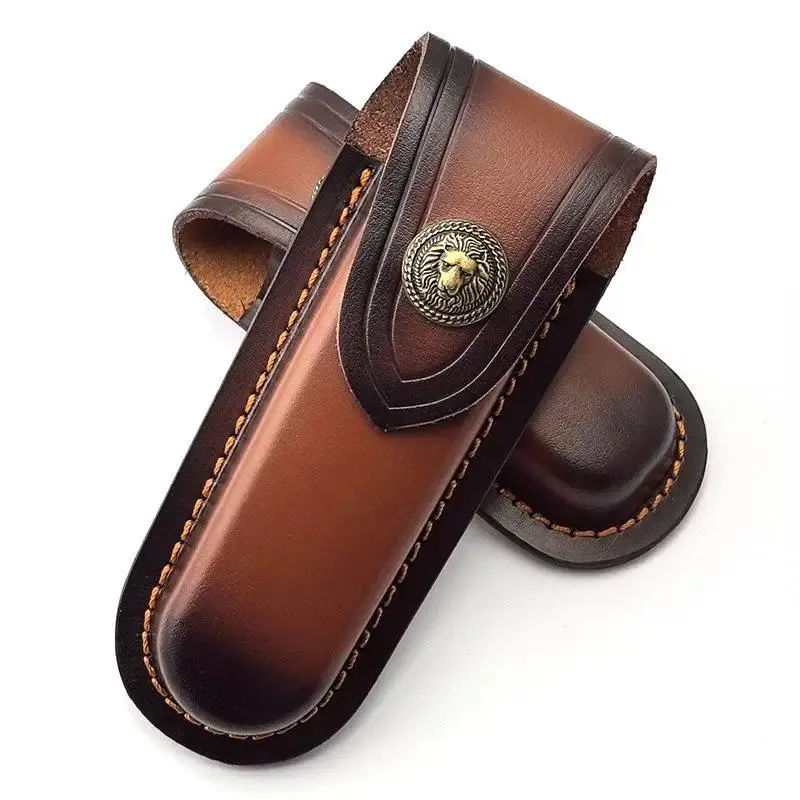 Top Grain Genuine Cowhide Leather Sheath - Carry & Storage Pouch for Fold Knives, Swiss Army Knives & Pliers
