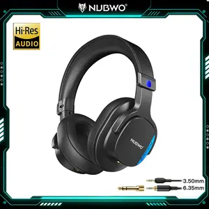 NUBWO DJ Headphones Over Ear Headphones, Hi-Res Over Ear Headphones with 3.5/6.35mm Detachable Jack, 180° Flip Earpads, 45mm Drivers Professional Monitor Headsets for AMP Computer Recording Podcast Keyboard Guitar Laptop (Black), HD01 tiktokshopspringglow