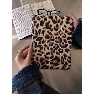 Leopard print iPad Case with Pencil Holder, Y+3 Fold Stand, Auto Sleep/Wake, Slim Lightweight Shockproof Cover for iPad 7/8/9/10th Gen, Air 2/3/4/5/6/7, Pro 9.7/10.5/11/12.9 inch, Soft Anti-Scratch Tablet Case