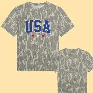 USA Camo Shirt, Patriotic T Shirt, American Graphic Tee, USA Mossy Oak Camouflage Graphic Tee, Men’s Camo Top, Unisex Country Shirt, 4th Of July Tee, Gift For Him