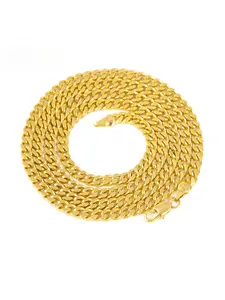 Personalized best-selling hip-hop necklace - golden electroplated Miami Cuban chain for men