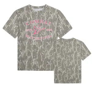 Mossy Oak Camo Pink Combat Logo SS 3D Shirt, Hunting 3D Tee, T shirt 3D Camo, Style T Shirt 3D Camo, Gift For Him For Her