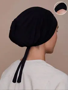 Women's Fashion Turban Wrap Hat, Adjustable Elastic Hijab Cap, Breathable Modal Material, Suitable for All Seasons, Muslims Daily Wear Modesty Accessory
