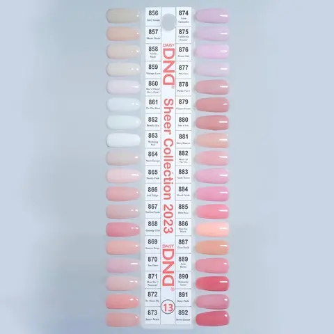 DND Sheer Collection 36 colors options duo gel and lacquer