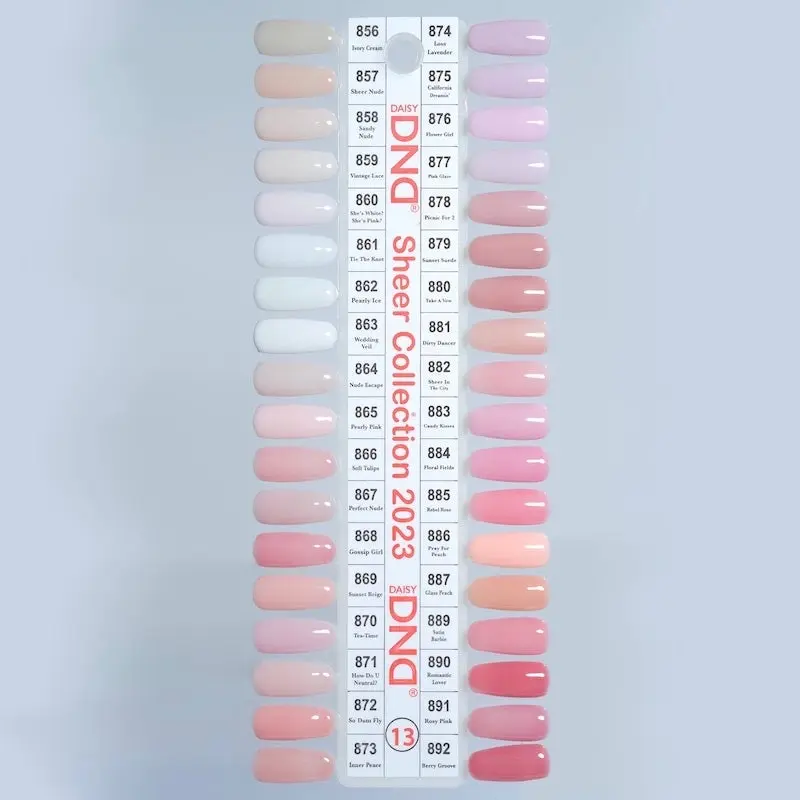 DND Sheer Collection 36 colors options duo gel and lacquer