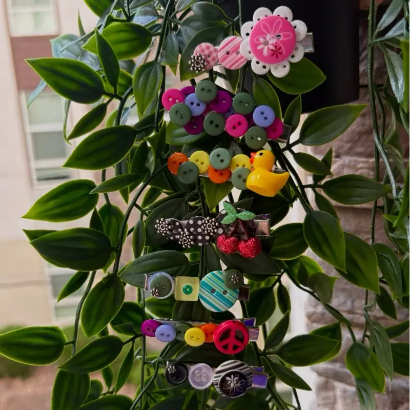 Button Hair Clips!