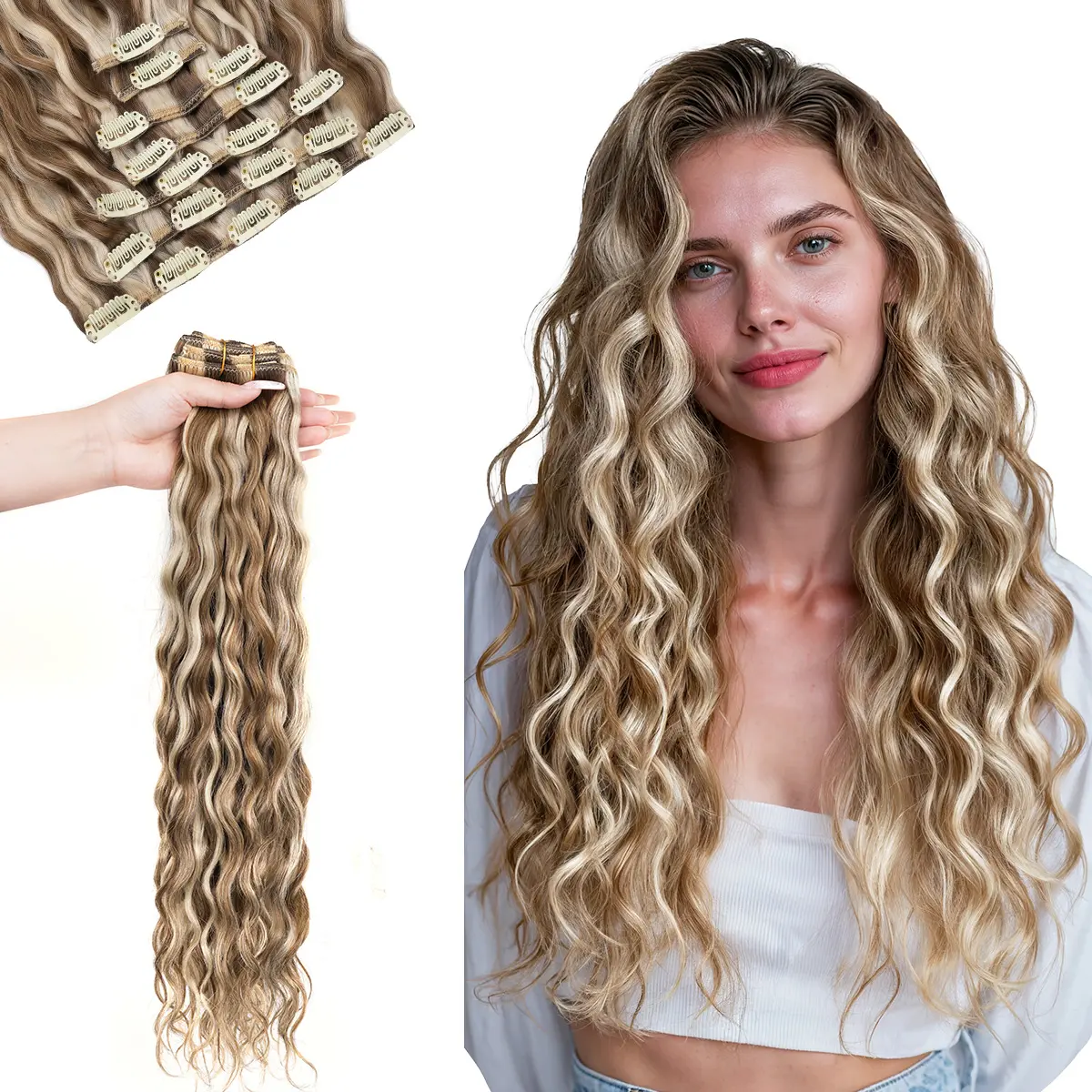 #5E/22I Medium Brown Highlighted Golden Blonde