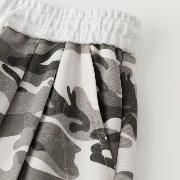 Men's Camouflage Wide Leg Drawstring Pants, Casual Baggy Cargo Trousers, Perfect for Street, Skate, Daily & Streetwear