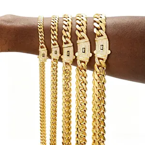 14K gold-plated Cuban chain, non-fading and non-fading, luxury jewelry suitable for men and women, the first choice for gifts, fashion jewelry