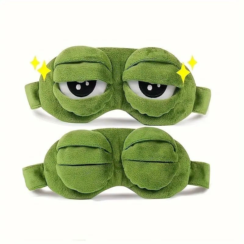 Female Cute Sad Frog Cartoon Plush Hairband - Lint-Free, Stretchy Plush Fabric Headwear for Selfie Time, Festive Parties; 1-Piece Party Bag Gift Home Supply