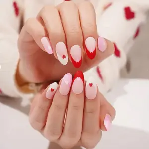 French Kiss - Semi-cured Gel Nail Decals, cute valentines nails!