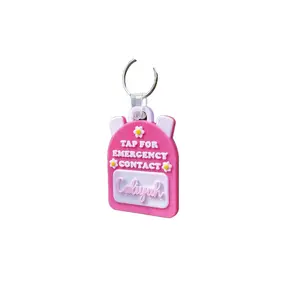 Custom NFC Emergency Contact Tag for Kids - Tap for Parent Info | Backpack Safety Tag, Smart ID Keychain, School & Travel Alert, Water-Resistant, Durable, Personalized Bag Tag