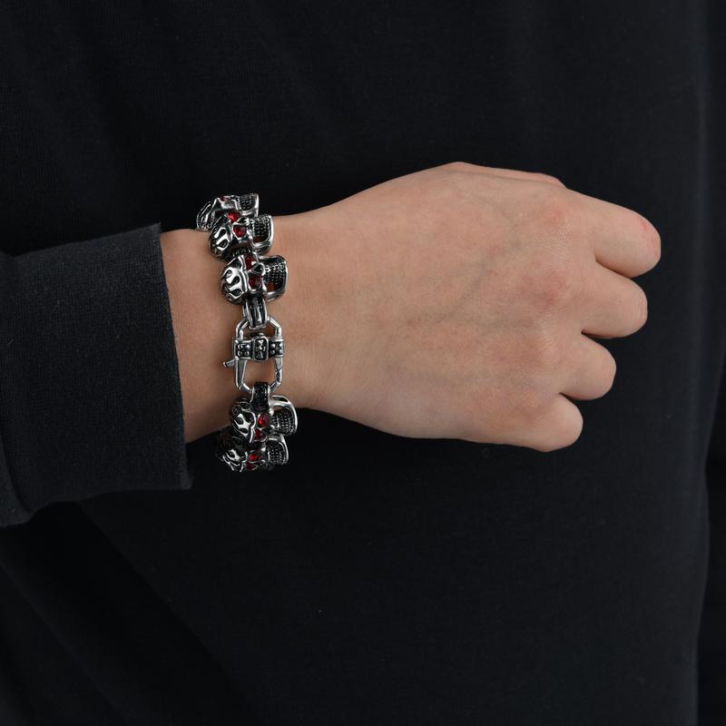 Dream Apparel Stainless Steel Bike Chain Motorcycle Chain Bracelet for Men and Women, Heavy Metal Biker Bracelet, Bicycle Link Chain Bracelet