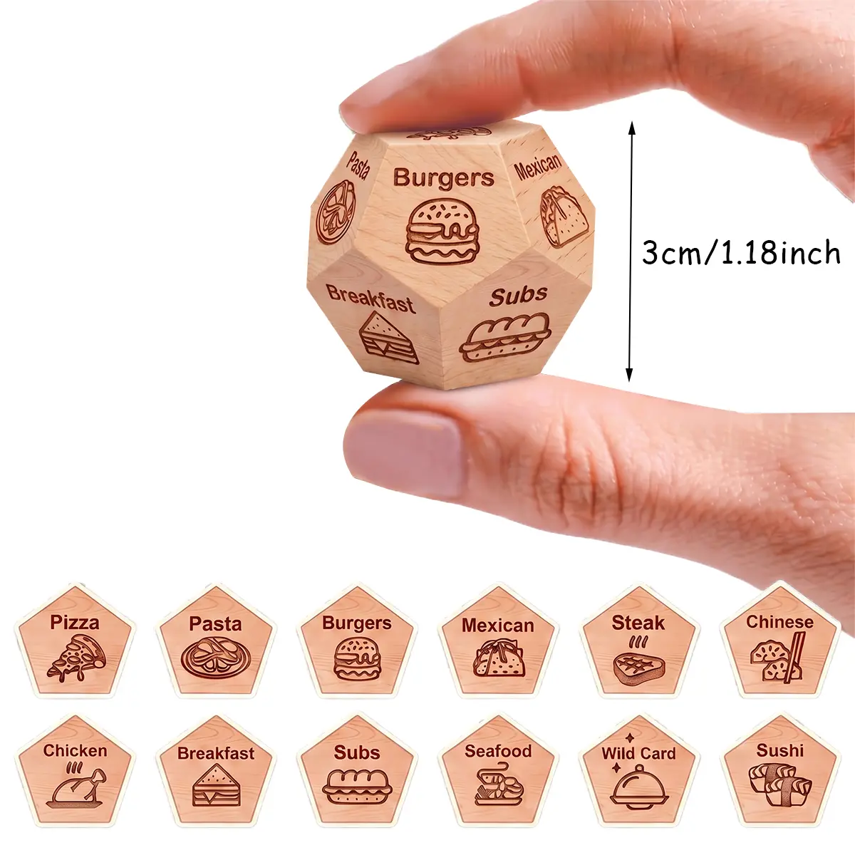 Unisex 3-5 Pieces Date Night Dice - Festive & Party Interactive Props, Stocking Stuffers, Holiday Birthday Anniversary Gifts for Dads, Restaurant Gathering Supplies