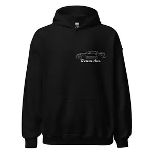 2002 Trans Am WS6 Hoodie – Fourth Gen Muscle Car Outline Art Pullover for Firebird Fans