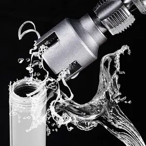 2-piece 1/2" and 3/4" PVC threaded cutting tools for internal and external pipe threading; dual-function electric drill kit suitable for PVC plastic pipe threading; precision alloy steel NPT pipe threading sleeve set; dual-function pipe threads