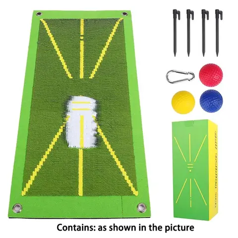 Golf Swing Training Mat, 1 Set Golf Trace Strike Pad, Golf Training Aid for Swing Detection, Golf Hitting Mat, Golf Training Aid for Indoor Outdoor Use, Golf Accessory, Golf Training Equipment