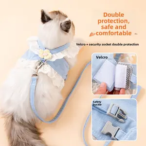 All Season Pet Harness with Leash for Small Dogs and Cats, Universal Comfortable Pet Walking Set