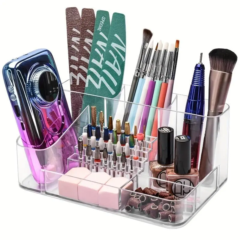 Nail drill bit rack - storage box for nail tools, skin care products and small tools
