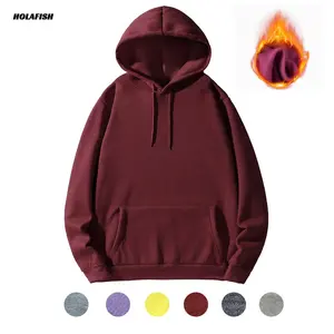 Holafish Unisex Hoodies for Women Sweatshirts Medium Weight Fall Fashion Outfits 2025 Casual Sweaters Tops Fleece Workout Winter Clothes  Plain Design with Pouch Pocket H71