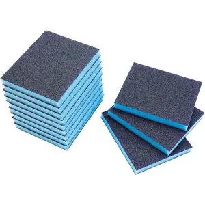 12 Pack 220 Grit Sanding Sponge, Wet Dry Sanding Block Sandpaper Sponge, Washable &  Sanding Pads Soft  Sand Block for Metal  Drywall Furniture Polishing