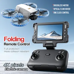 M6s LED 4K Camera Drone in Gift Box - Perfect Gift! Brushless Motor, Optical Flow Hover, LED Lights, 5G Screen Remote, Great for Night Flights & Beginners