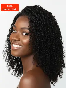 Pixie Curly Wig, 100% Indian Human Hair, 5*5 HD Lace, Glue-Less, Wear and Go, Pre-Cut Pre-Plucked, Invisible Hairline, 180% Density, Curl Retention, Glueless Curly Wig